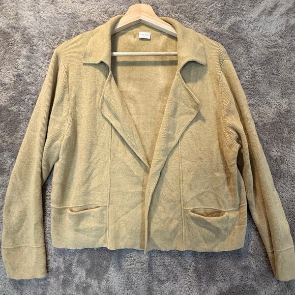 Poetry Cotton Open Collared Jacket Cardigan Sweater 10 M Cotton Edge to Edge - Picture 3 of 9